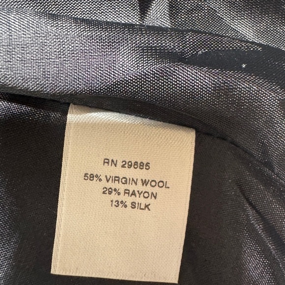 Vintage Pendleton Wool Silk Blend Textured Black White Button Front Blazer 8P - Picture 16 of 16